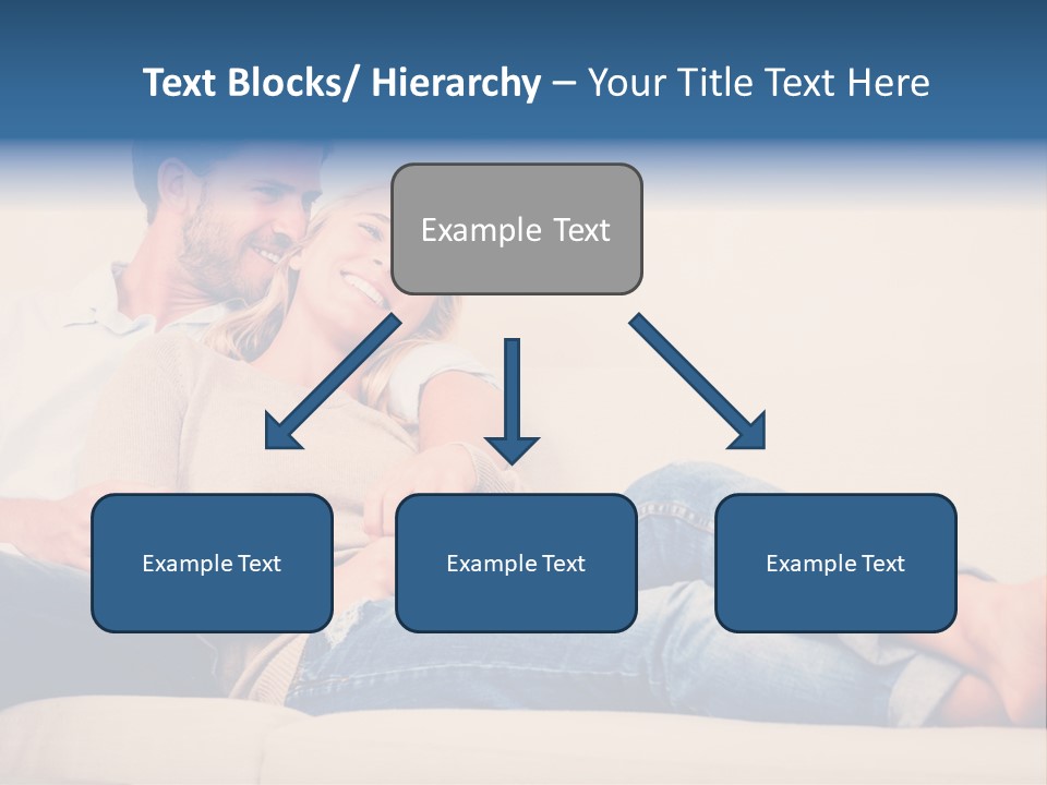 A Man And A Woman Sitting On A Couch PowerPoint Template