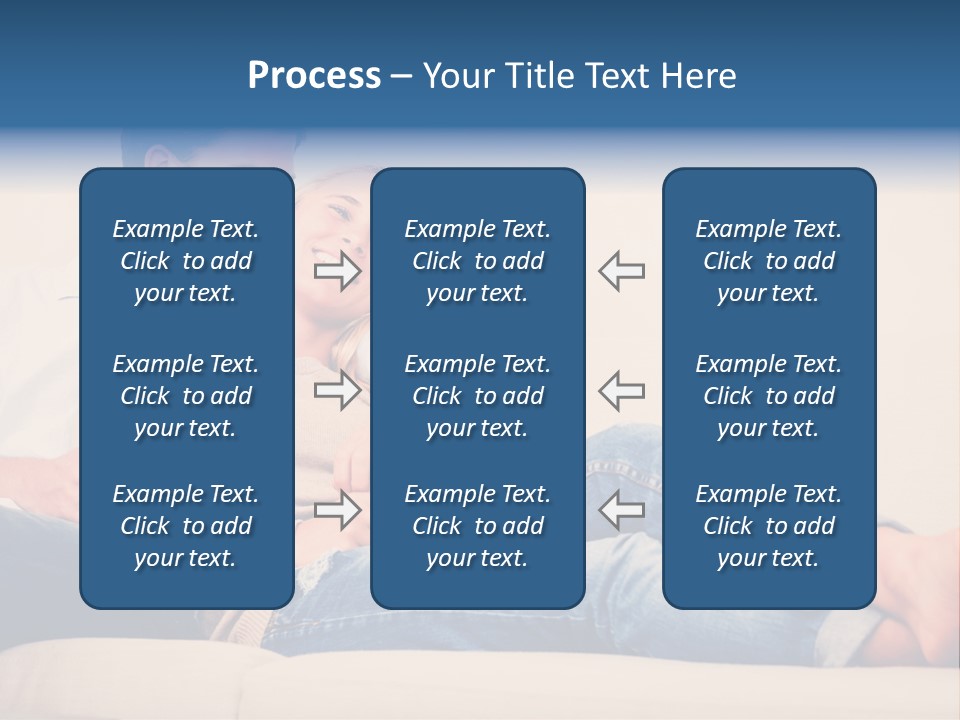 A Man And A Woman Sitting On A Couch PowerPoint Template