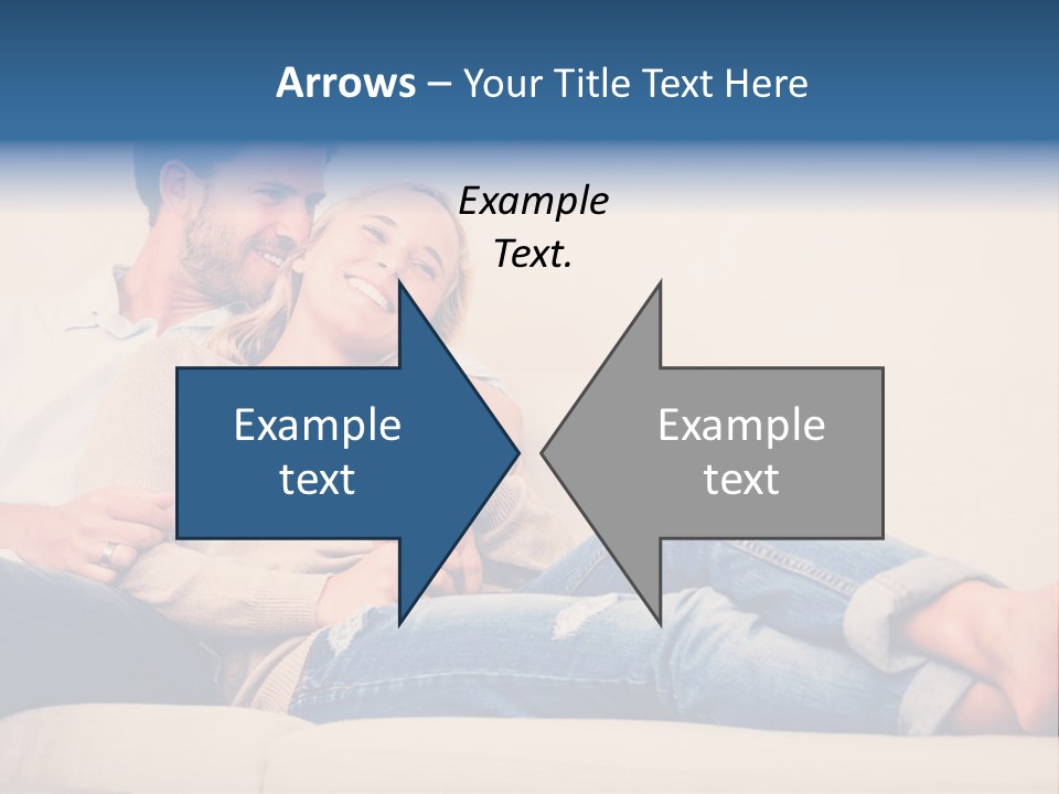 A Man And A Woman Sitting On A Couch PowerPoint Template