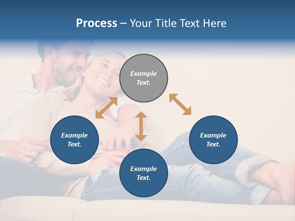A Man And A Woman Sitting On A Couch PowerPoint Template