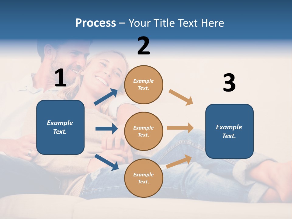 A Man And A Woman Sitting On A Couch PowerPoint Template