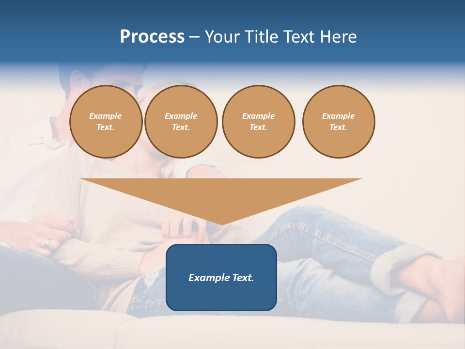A Man And A Woman Sitting On A Couch PowerPoint Template