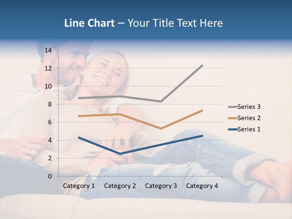 A Man And A Woman Sitting On A Couch PowerPoint Template