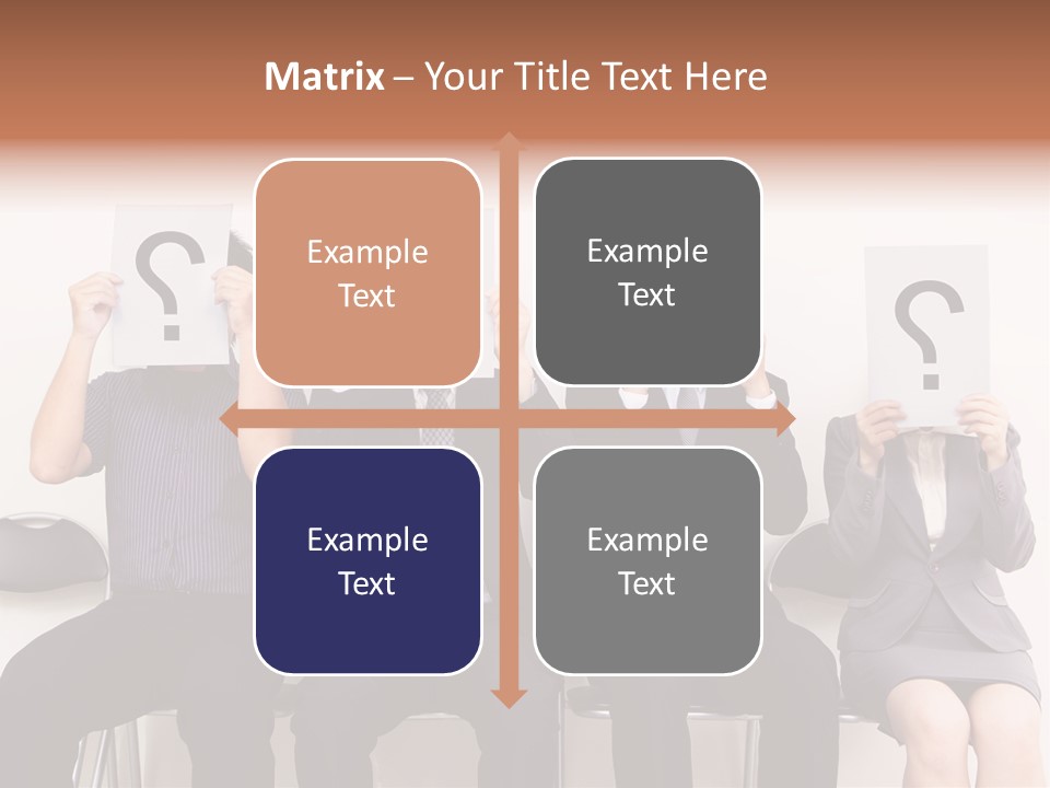 A Group Of People Holding Up Question Mark Signs PowerPoint Template