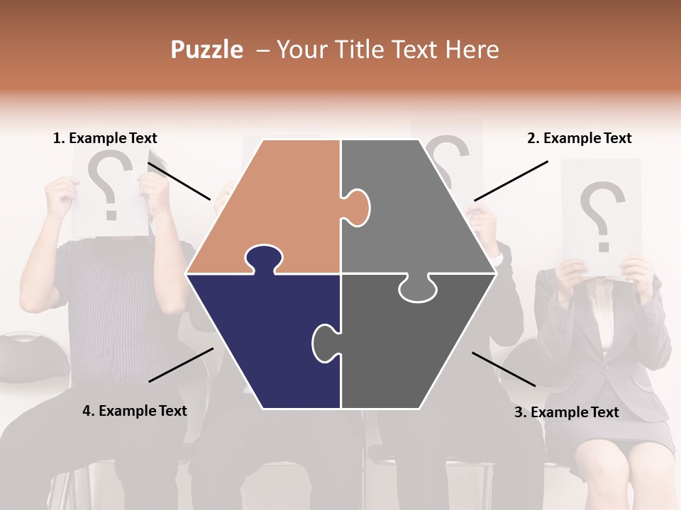 A Group Of People Holding Up Question Mark Signs PowerPoint Template