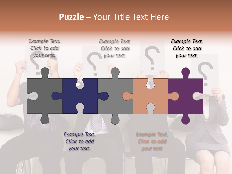 A Group Of People Holding Up Question Mark Signs PowerPoint Template