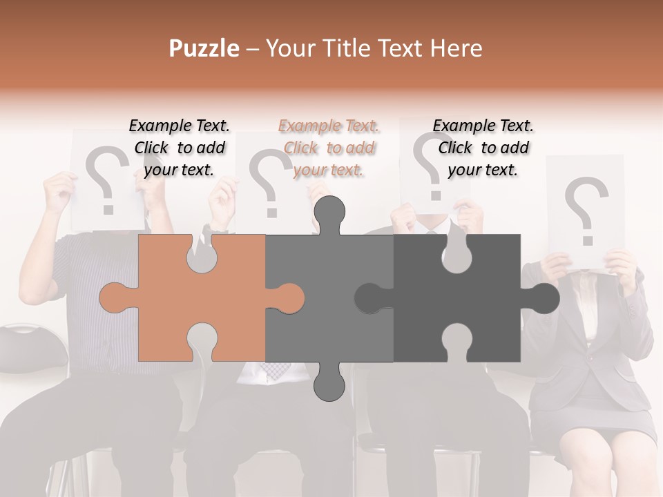 A Group Of People Holding Up Question Mark Signs PowerPoint Template