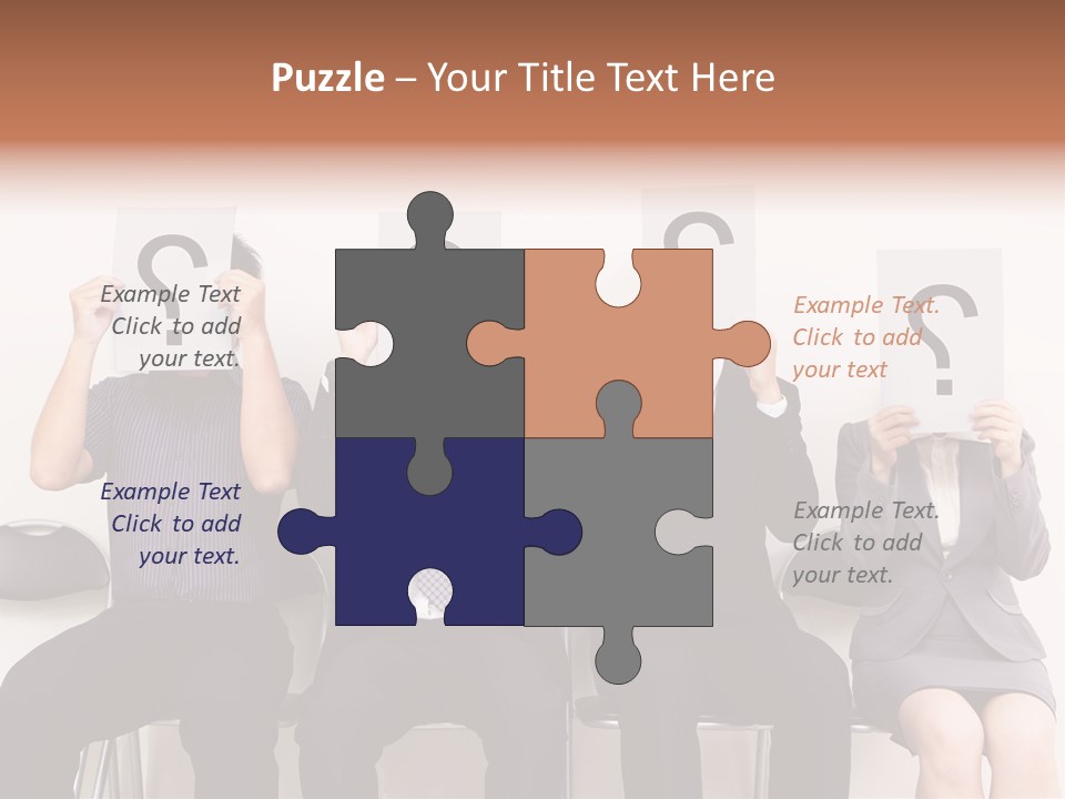 A Group Of People Holding Up Question Mark Signs PowerPoint Template