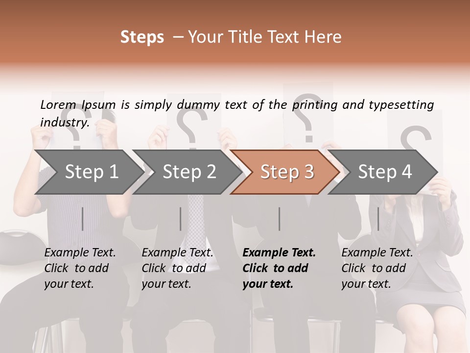 A Group Of People Holding Up Question Mark Signs PowerPoint Template