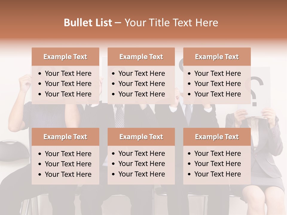 A Group Of People Holding Up Question Mark Signs PowerPoint Template