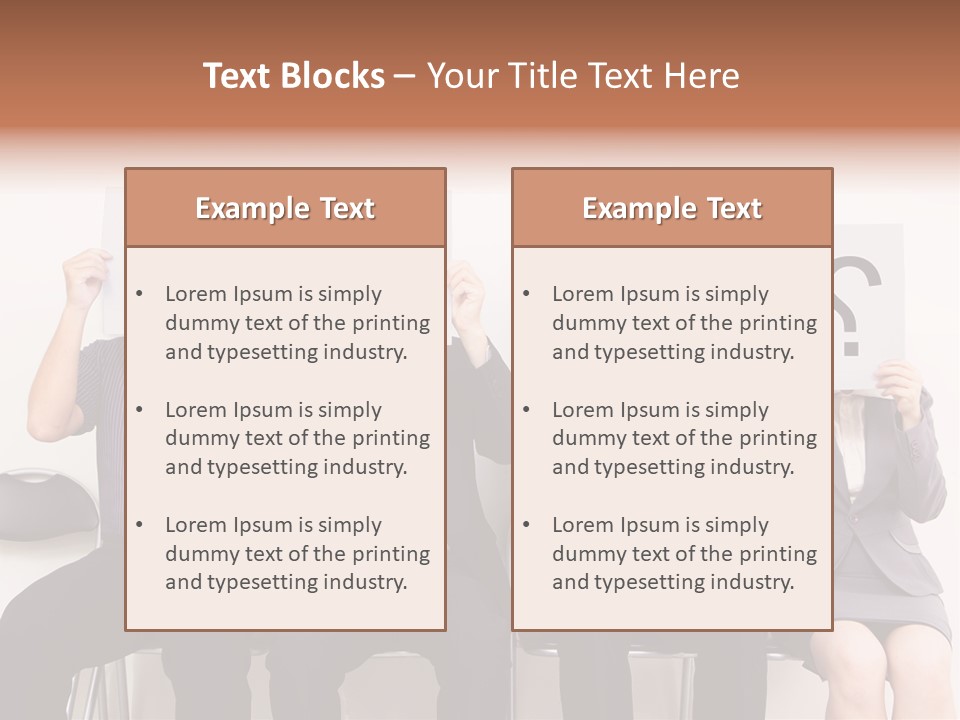 A Group Of People Holding Up Question Mark Signs PowerPoint Template
