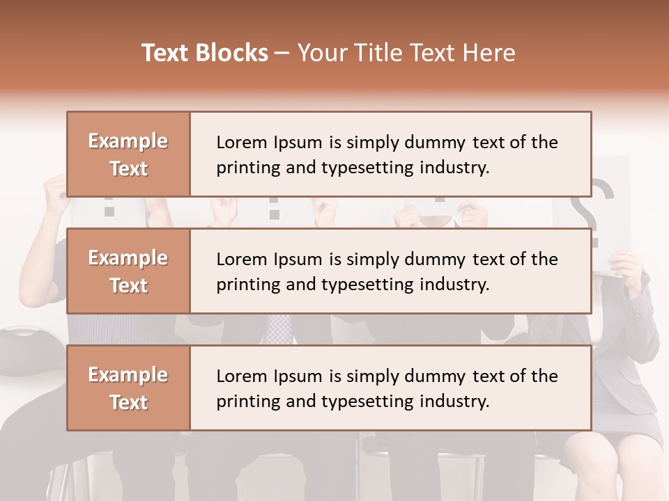 A Group Of People Holding Up Question Mark Signs PowerPoint Template