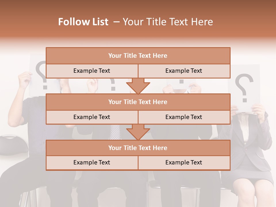 A Group Of People Holding Up Question Mark Signs PowerPoint Template