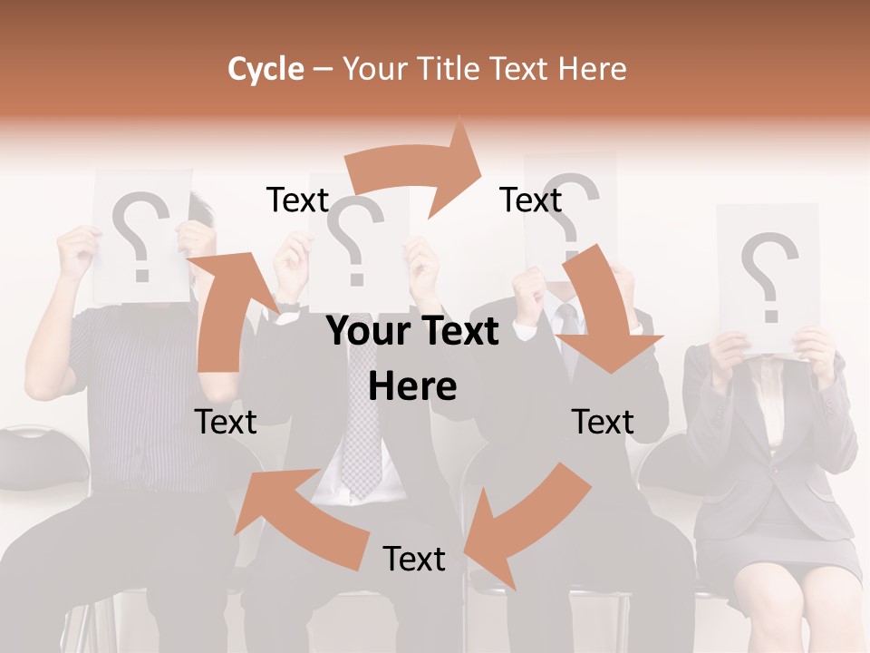 A Group Of People Holding Up Question Mark Signs PowerPoint Template