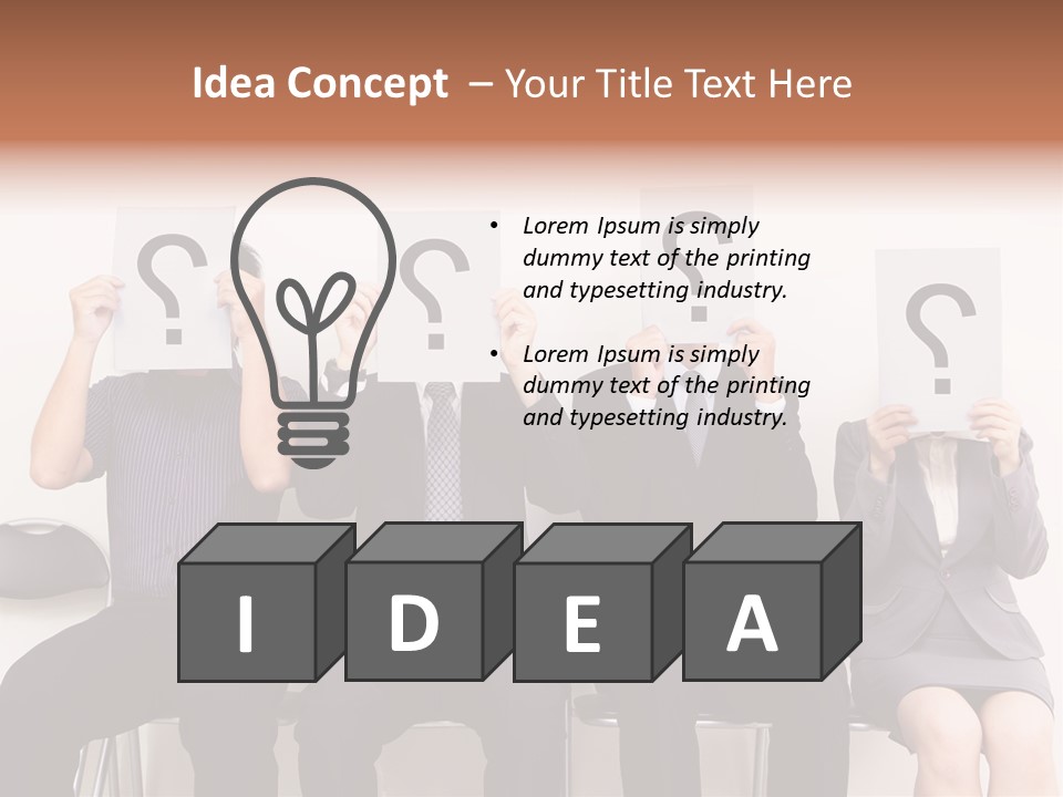 A Group Of People Holding Up Question Mark Signs PowerPoint Template