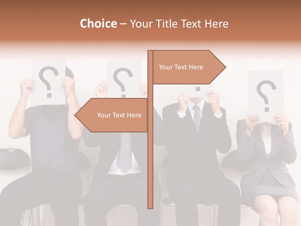 A Group Of People Holding Up Question Mark Signs PowerPoint Template