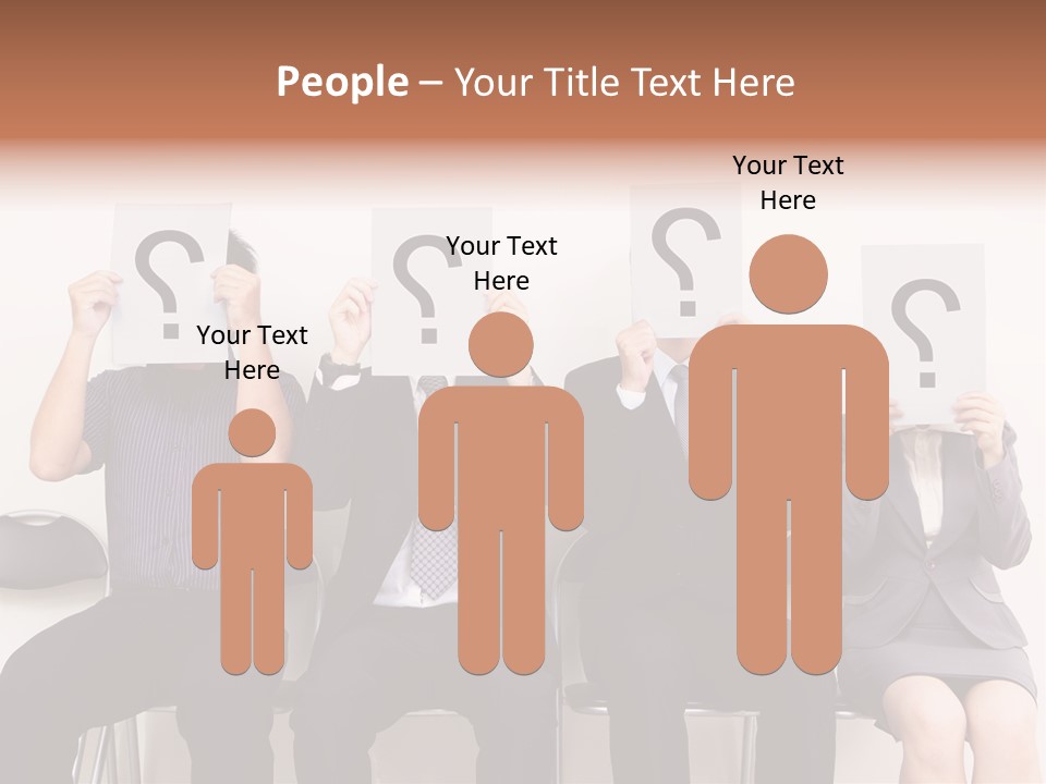 A Group Of People Holding Up Question Mark Signs PowerPoint Template