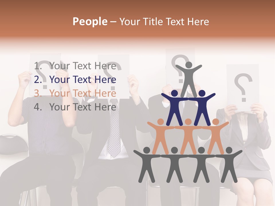 A Group Of People Holding Up Question Mark Signs PowerPoint Template