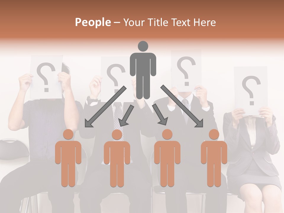 A Group Of People Holding Up Question Mark Signs PowerPoint Template