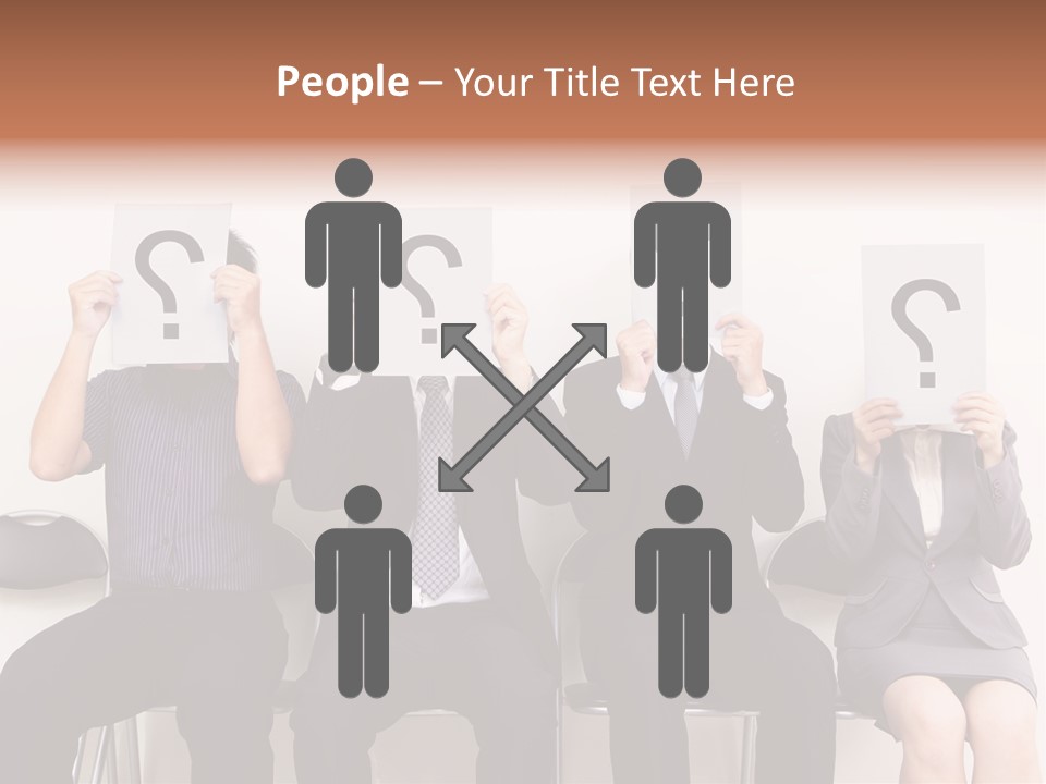 A Group Of People Holding Up Question Mark Signs PowerPoint Template
