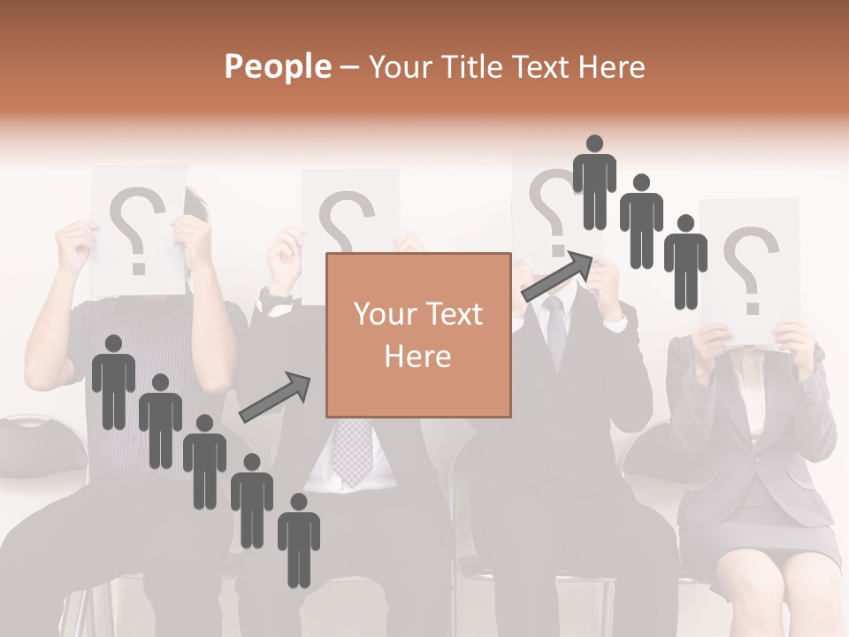 A Group Of People Holding Up Question Mark Signs PowerPoint Template