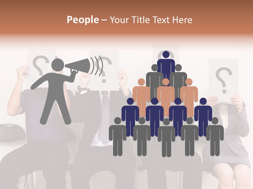 A Group Of People Holding Up Question Mark Signs PowerPoint Template