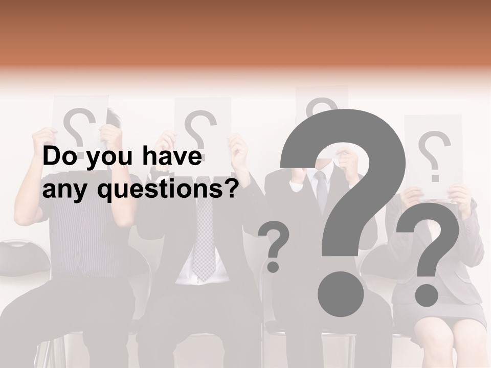 A Group Of People Holding Up Question Mark Signs PowerPoint Template
