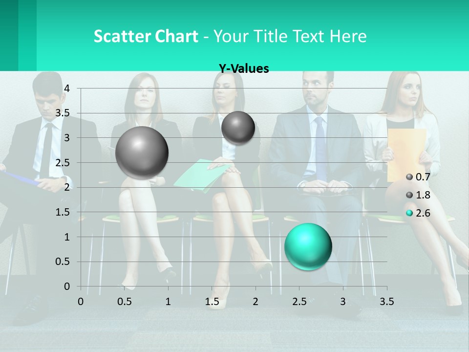 A Group Of Business People Sitting In A Row PowerPoint Template