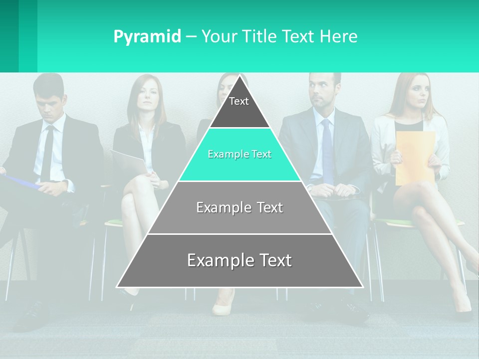 A Group Of Business People Sitting In A Row PowerPoint Template