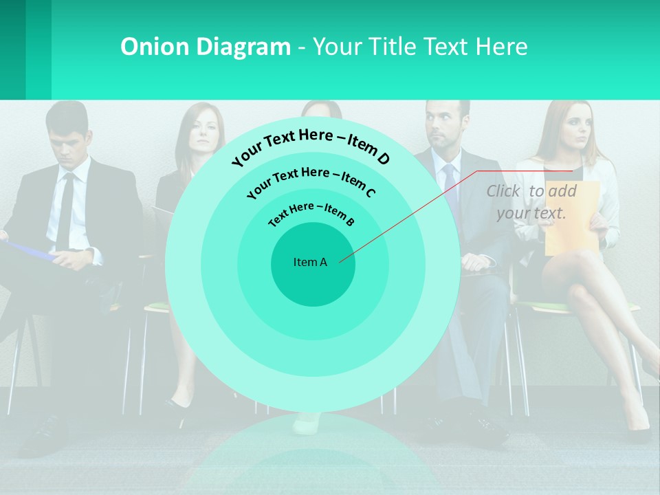 A Group Of Business People Sitting In A Row PowerPoint Template