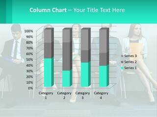 A Group Of Business People Sitting In A Row PowerPoint Template