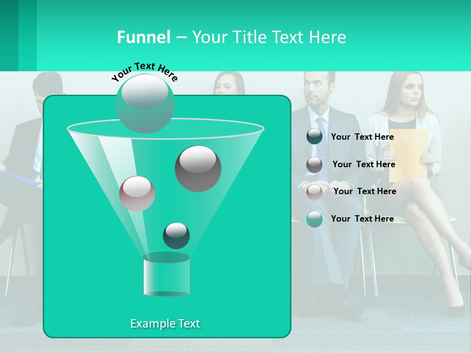 A Group Of Business People Sitting In A Row PowerPoint Template