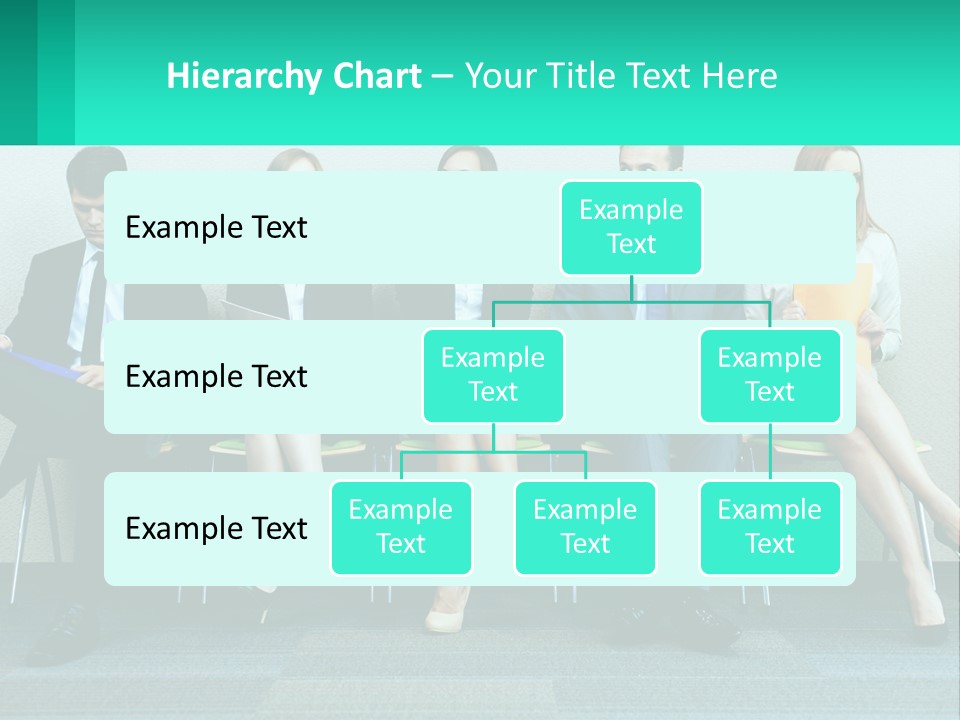 A Group Of Business People Sitting In A Row PowerPoint Template