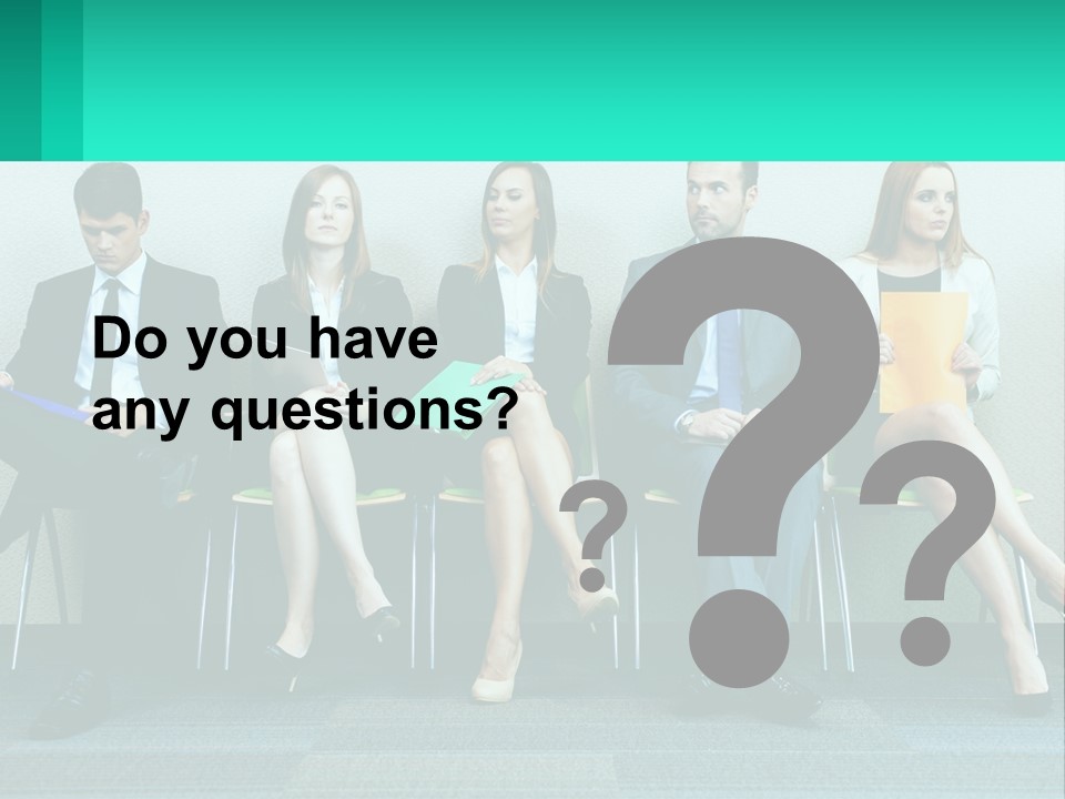 A Group Of Business People Sitting In A Row PowerPoint Template