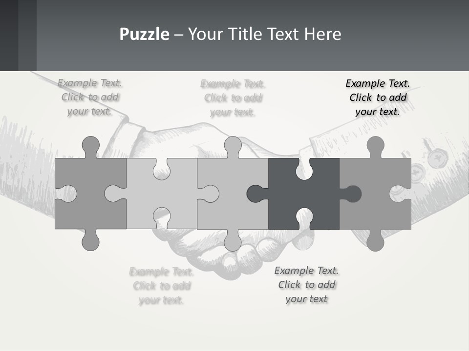 Two Hands Shaking Each Other Over A White Background PowerPoint Template