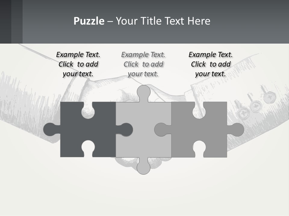 Two Hands Shaking Each Other Over A White Background PowerPoint Template