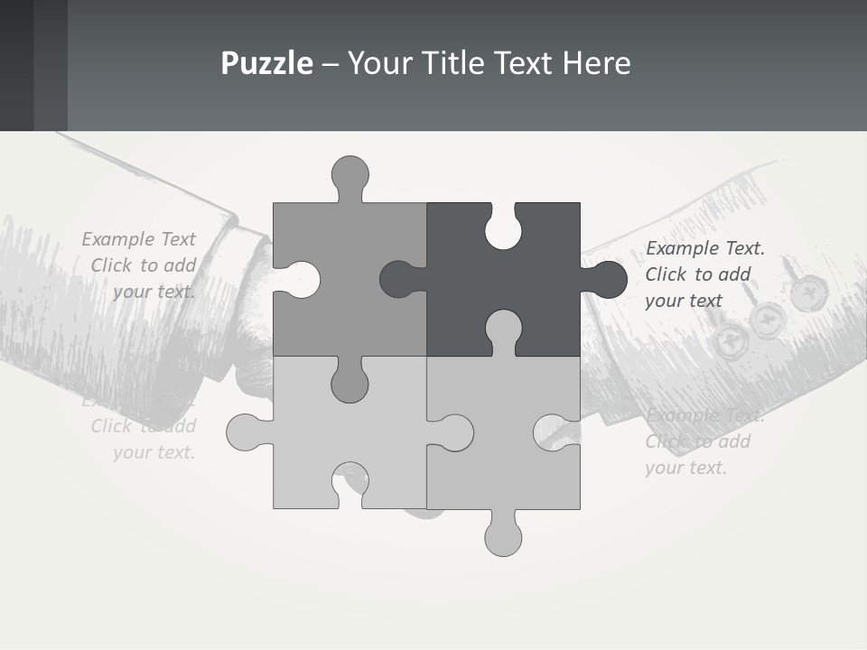 Two Hands Shaking Each Other Over A White Background PowerPoint Template