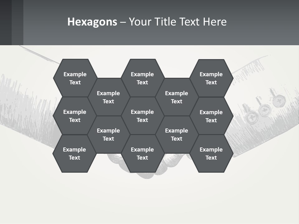 Two Hands Shaking Each Other Over A White Background PowerPoint Template