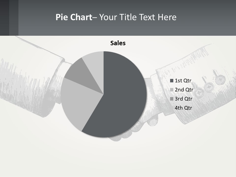 Two Hands Shaking Each Other Over A White Background PowerPoint Template