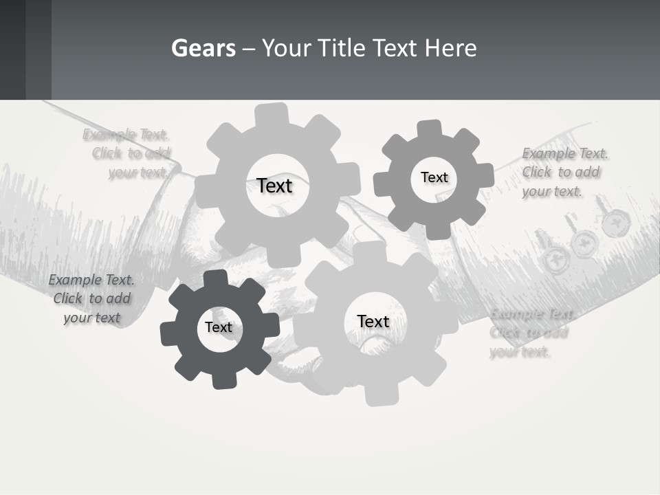 Two Hands Shaking Each Other Over A White Background PowerPoint Template