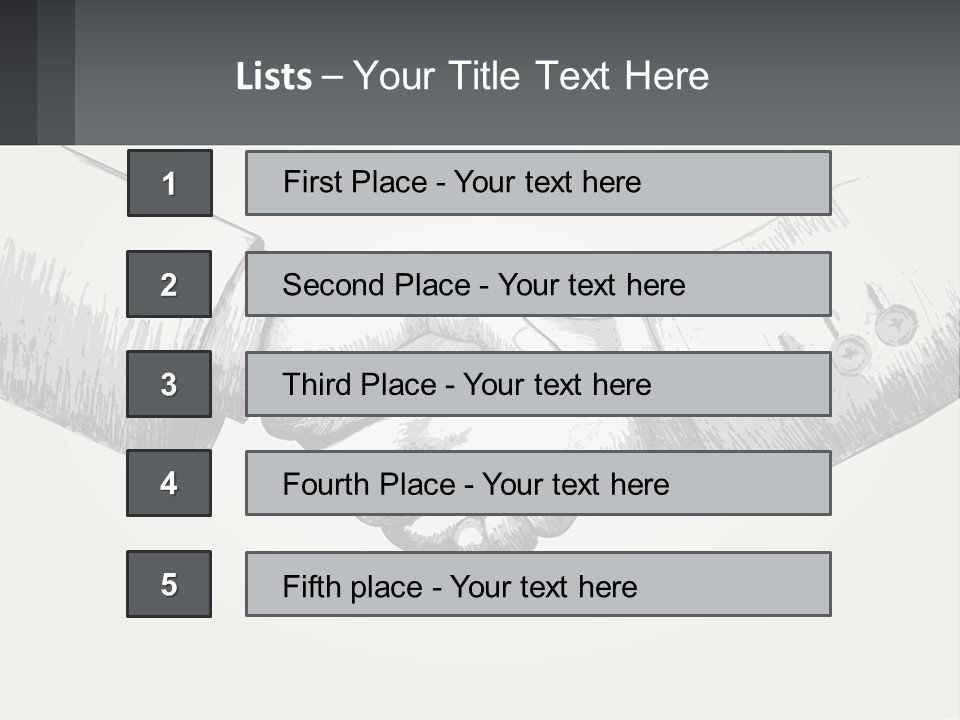 Two Hands Shaking Each Other Over A White Background PowerPoint Template