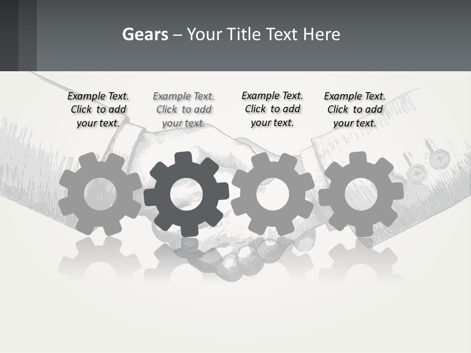 Two Hands Shaking Each Other Over A White Background PowerPoint Template