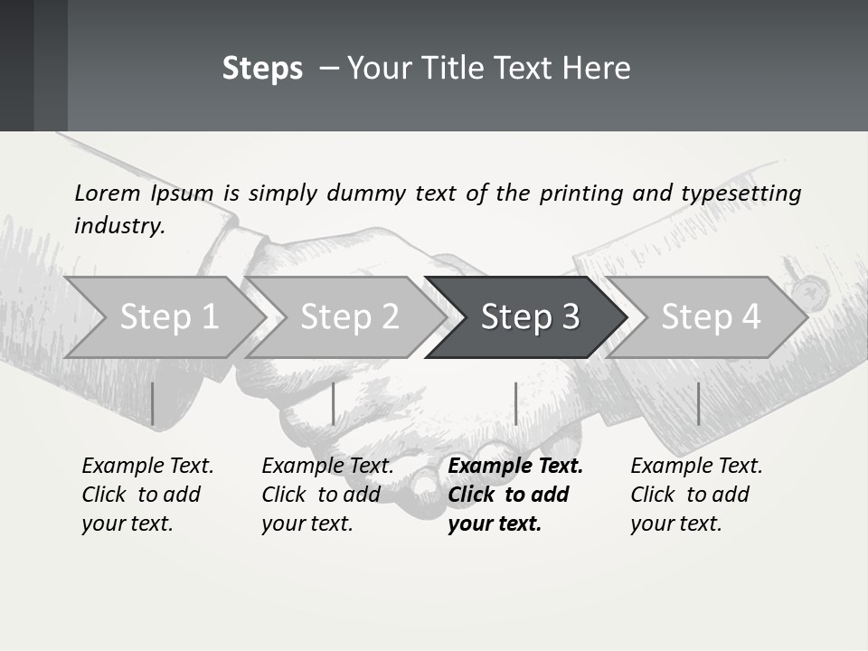 Two Hands Shaking Each Other Over A White Background PowerPoint Template