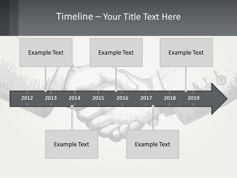 Two Hands Shaking Each Other Over A White Background PowerPoint Template