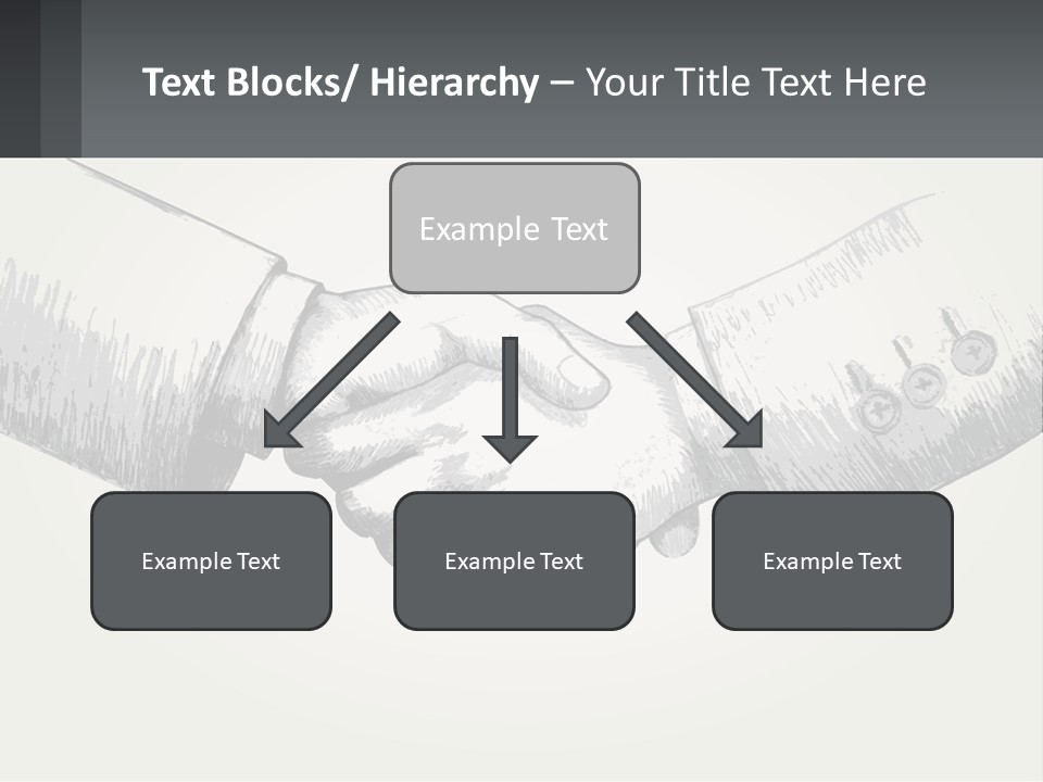 Two Hands Shaking Each Other Over A White Background PowerPoint Template