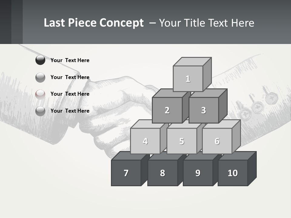 Two Hands Shaking Each Other Over A White Background PowerPoint Template