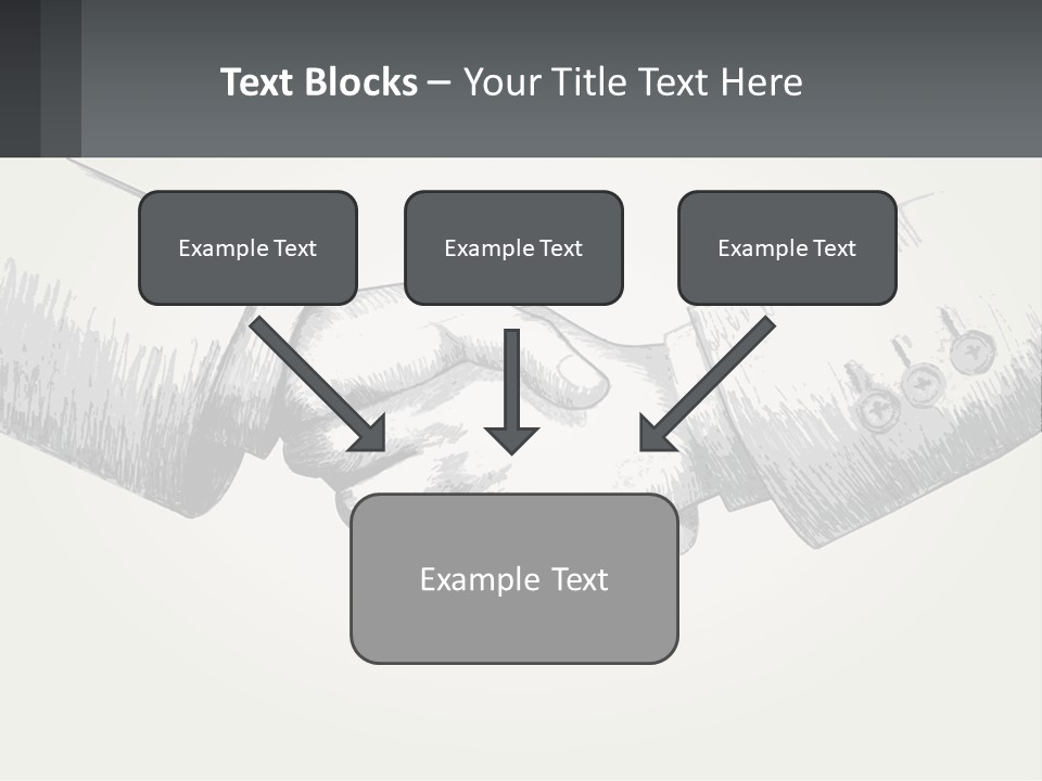 Two Hands Shaking Each Other Over A White Background PowerPoint Template