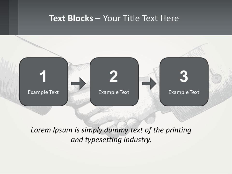Two Hands Shaking Each Other Over A White Background PowerPoint Template