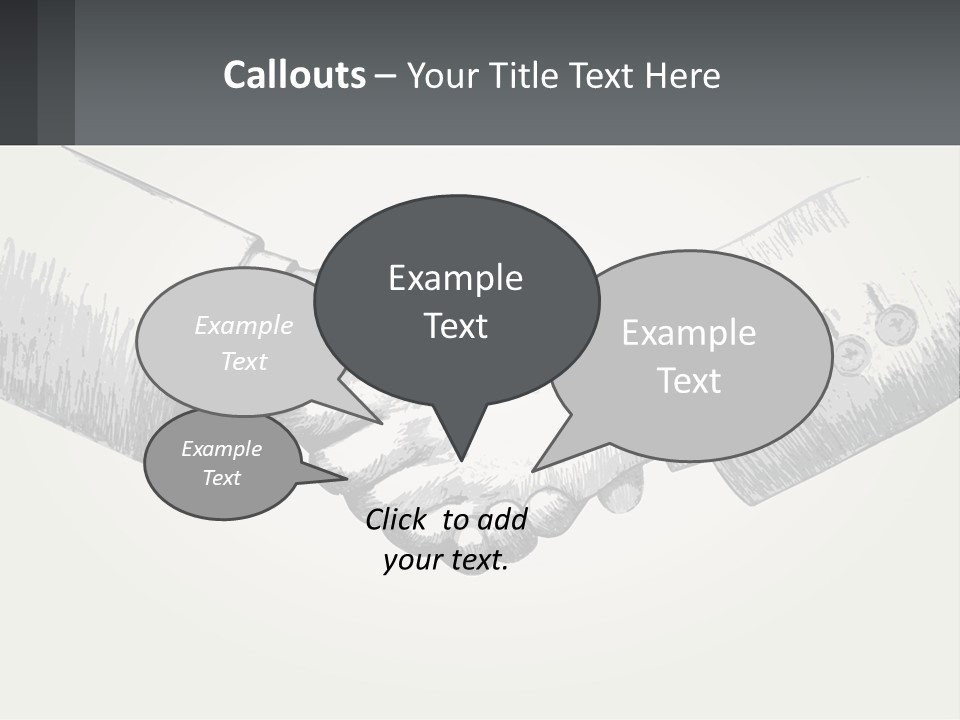 Two Hands Shaking Each Other Over A White Background PowerPoint Template