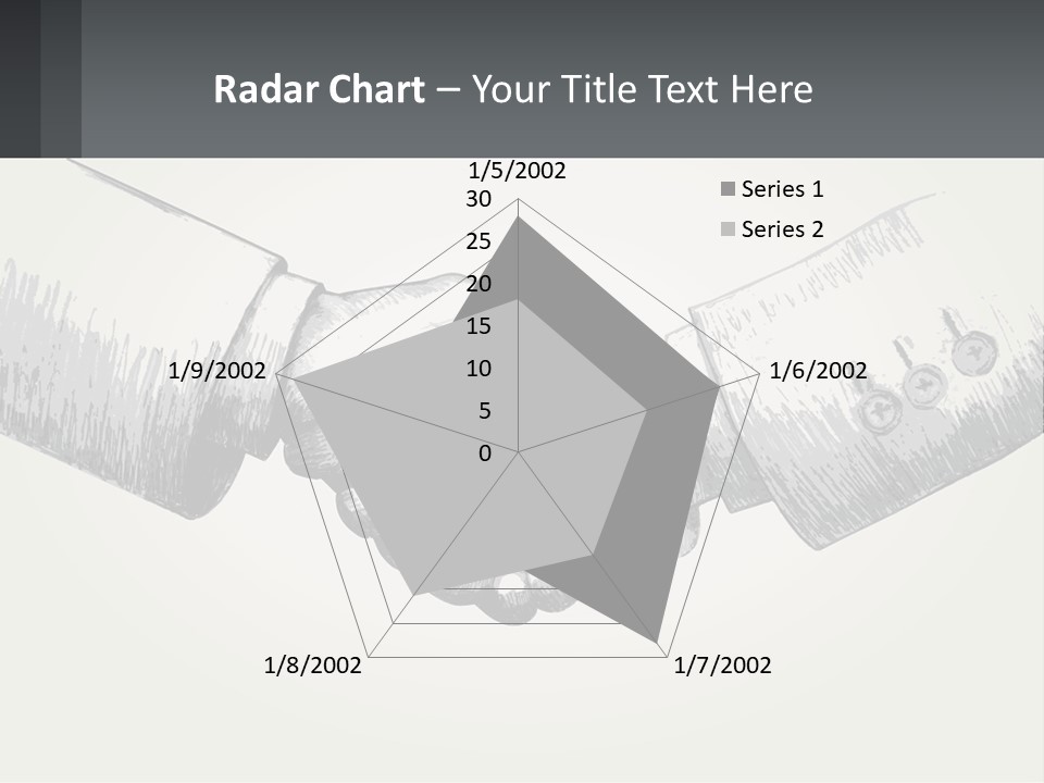 Two Hands Shaking Each Other Over A White Background PowerPoint Template